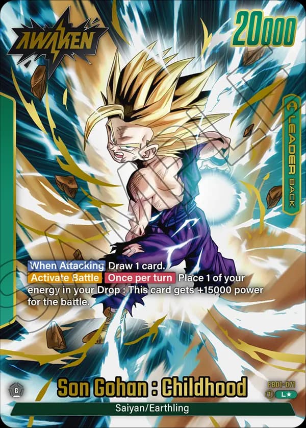Son Gohan : Childhood — L*, FB01 — Back