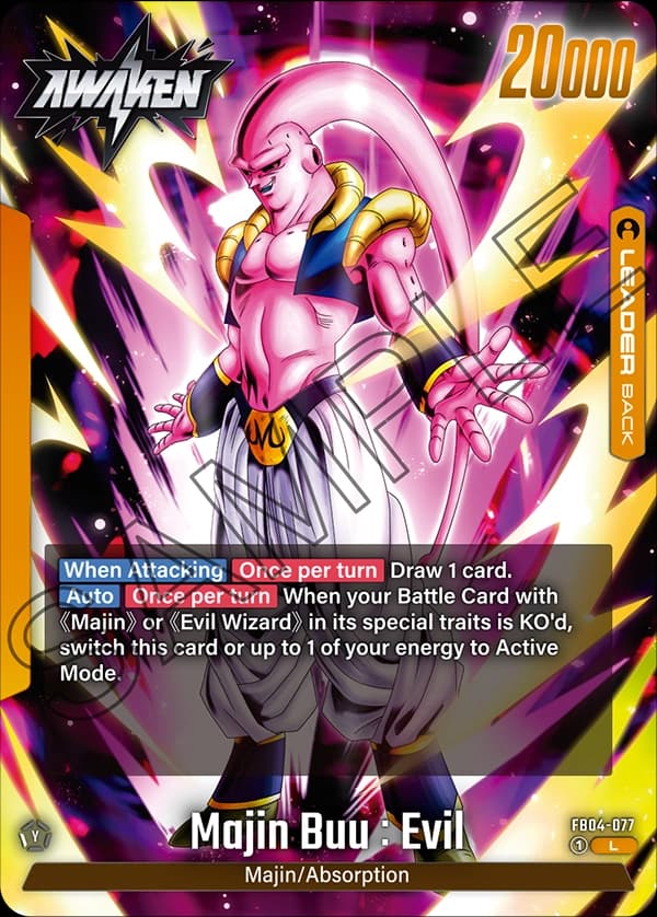 Majin Buu : Evil — L, FB04 — Back