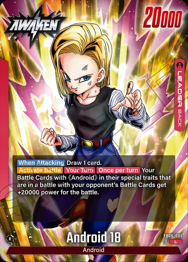 Android 18 — L, FB06 — Verso