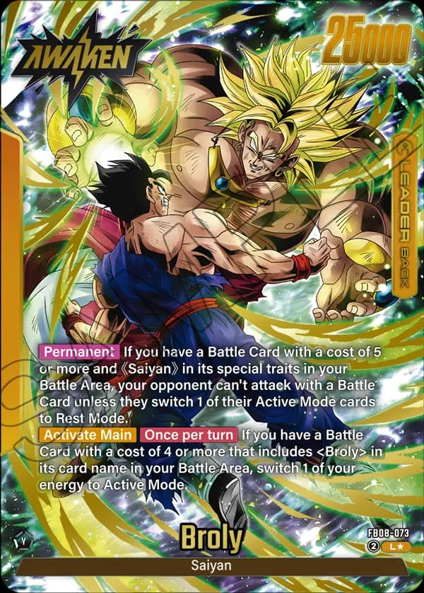 Broly — L*, FB08 — Verso