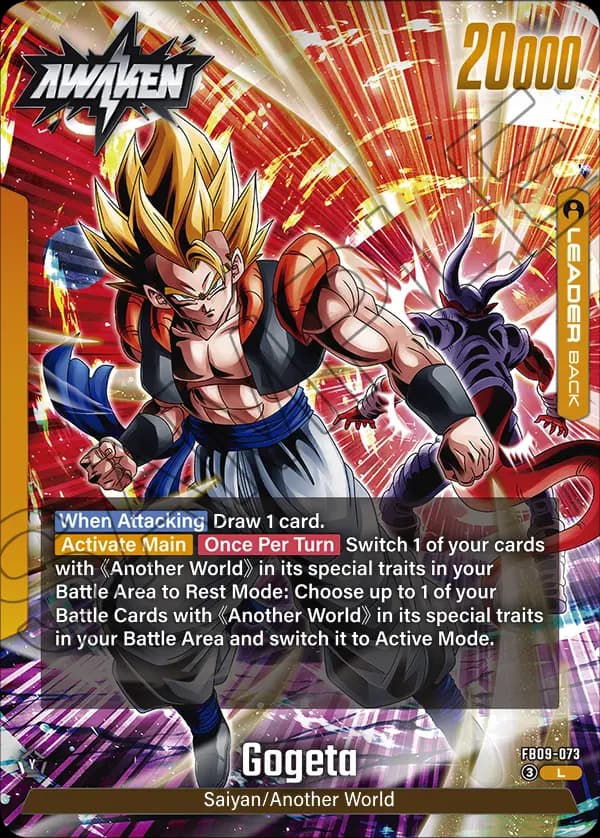 Son Goku/Vegeta — L, FB09 — Verso