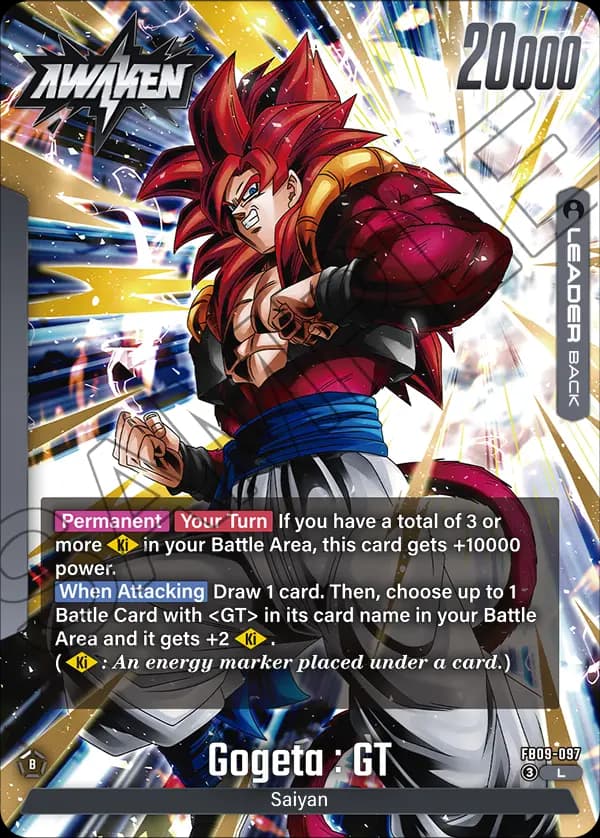 Gogeta : Gt — L, FB09 — Verso