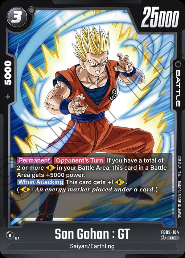 Son Gohan : Gt — UC, FB09