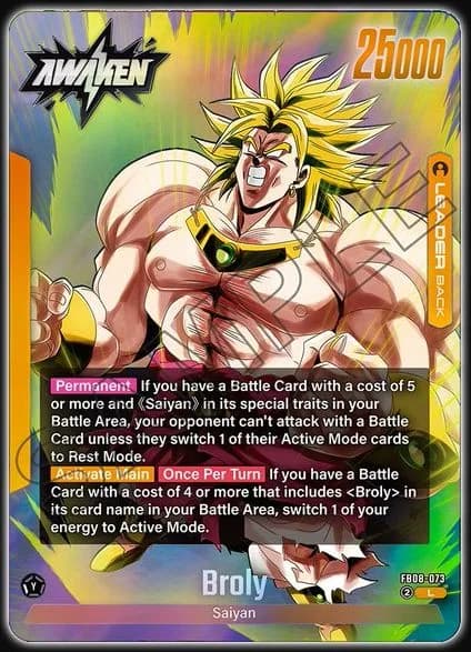 Broly — L, ST01 — Back
